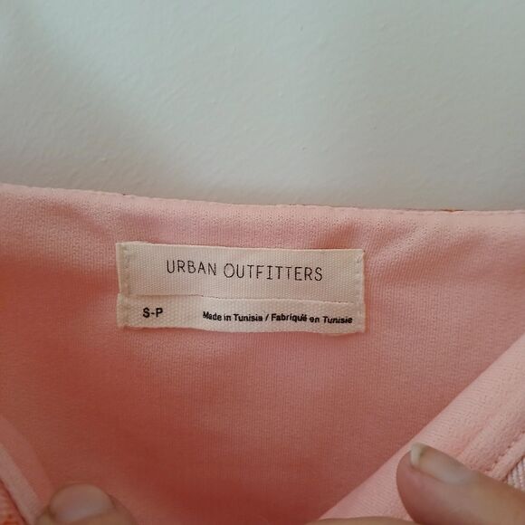 Urban Outfitters Mini Dress Size Small Petite Pink With Orange Butterfly Print - Picture 3 of 11